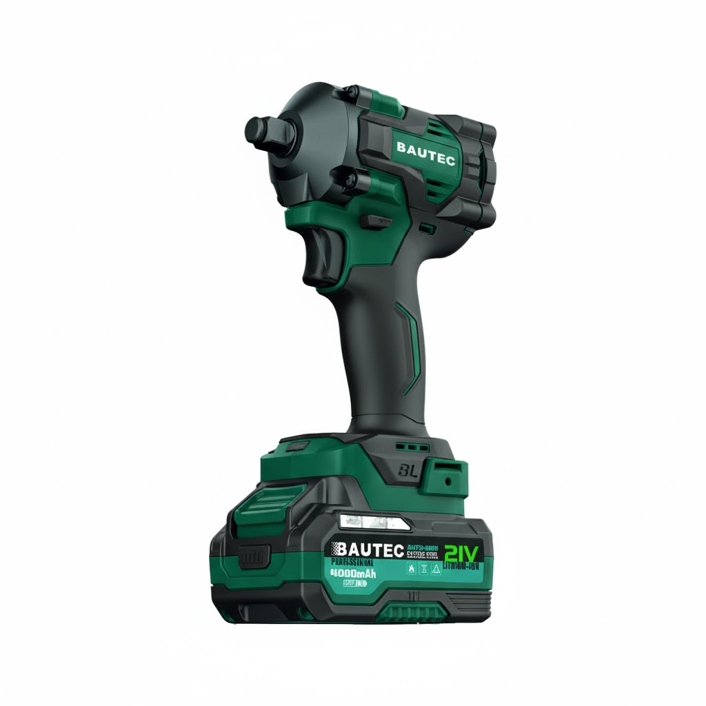 Акумуляторний ударний гайковерт Bautec RB-806 (21 В, до 500 Н·м, Li-ion, бесщёточный)