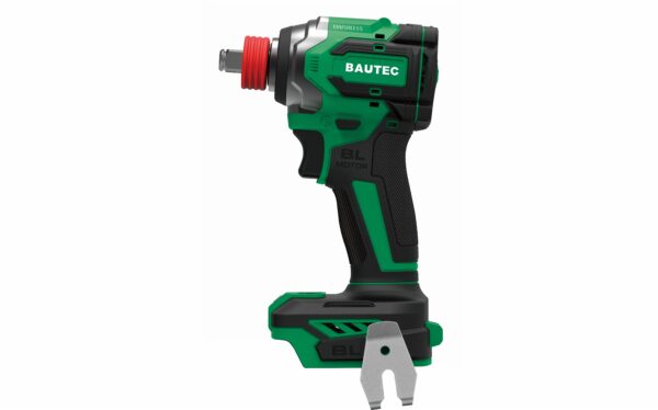 Cheie cu impact cu acumulator Bautec RB-SD2108-W (21 V, până la 320 N·m, Li-ion, fără perii), acumulatorul și încărcătorul nu sunt incluse.